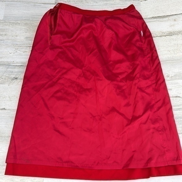 VINTAGE Pendleton Wool Red Skirt Size 12 - Picture 7 of 11